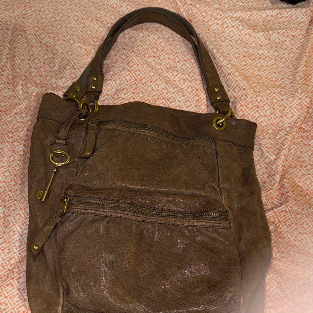 Brown Leather Tote Bag